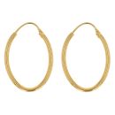 22ct Yellow Gold Polished Hoop Earrings