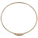9ct Yellow Gold 0.02ct Diamond and Amethyst Bangle