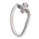 18ct White Gold 0.20ct Brilliant Cut Diamond Two Stone Ring