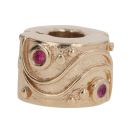 14ct Yellow Gold Pandora Ruby Babbling Brook Clip Charm