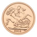 2018 Elizabeth II Fifth Portrait UK Full Sovereign Coin