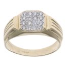 9ct Yellow Gold Cubic Zirconia Signet Ring