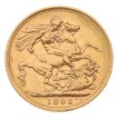 1895 Victoria Old Head Australia Full Sovereign Coin