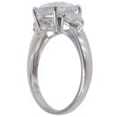 9ct White Gold Coated Topaz And Cubic Zirconia Ring