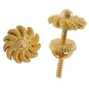 22ct Yellow Gold Floral Stud Earrings
