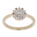 9ct Yellow Gold 0.25ct Brilliant Cut Diamond Cluster Ring