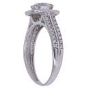 9ct White Gold Cubic Zirconia Cluster Ring