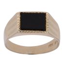 9ct Yellow Gold Onyx Square Signet Ring