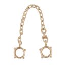 14ct Yellow Gold Pandora Flower Safety Chain Charm