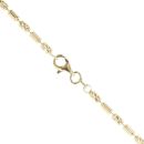 Gold Plated Silver Diamond Cut Bead Chain 18"
