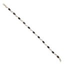 9ct Yellow Gold 0.03ct Diamond And Sapphire Bracelet 7.5"