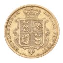 1883 Victoria Young Head UK Half Sovereign Coin