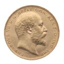 1907 Edward VII Large Head UK Full Sovereign Coin