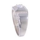 Silver Cubic Zirconia Signet Ring by Icesia