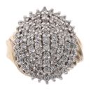 9ct Yellow Gold 1.50ct Brilliant Cut Diamond Cluster Ring
