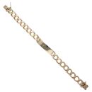 9ct Yellow Gold Curb ID Bracelet 9"