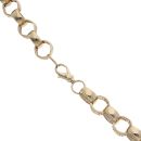 9ct Yellow Gold Patterned And Plain Belcher Chain 28"