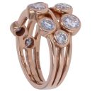 18ct Rose Gold 1.70ct Brilliant Cut Lab Grown Diamond Fancy Ring
