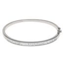 9ct White Gold 2.50ct Baguette Cut Diamond Bangle