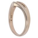9ct Yellow Gold 0.15ct Brilliant Cut Diamond Wishbone Ring