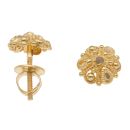 22ct Yellow Gold Floral Stud Earrings