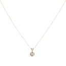 18ct Yellow Gold 0.25ct Brilliant Cut Diamond Solitaire Pendant And Chain 18"