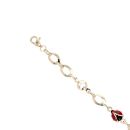 14ct Yellow Gold Enamel Ladybird Bracelet 6"