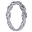 18ct White Gold 0.28ct Brilliant Cut Diamond Crossover Twist Ring