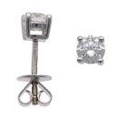 18ct White Gold 0.50ct Brilliant Cut Diamond Solitaire Earrings