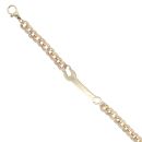 9ct Yellow Gold Cubic Zirconia Spanner Belcher Bracelet 6"