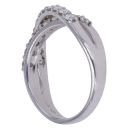 18ct White Gold 0.95ct Brilliant Cut Diamonds Crossover Ring