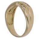 18ct Yellow Gold 0.33ct Brilliant Cut Diamond Crossover Ring