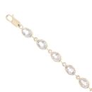 9ct Yellow Gold Cubic Zirconia Bracelet 8"