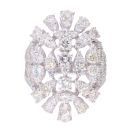 18ct White Gold 3.20ct Diamond Cluster Ring