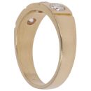 18ct Yellow Gold 0.75ct Diamond Trilogy Signet Ring