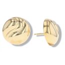 9ct Yellow Gold Swirl Stud Earrings