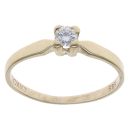 14ct Yellow Gold 0.15ct Diamond Solitaire Ring