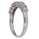 9ct White Gold Moissanite Seven Stone Ring