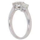 18ct White Gold 1.00ct Brilliant Cut Diamond Trilogy Ring