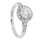 18ct White Gold 1.37ct Diamond Cluster Ring