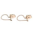 14ct Yellow Gold Child's Cubic Zirconia & Pink Enamel Flower Earrings