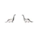 Silver Dinosaur Stud Earrings