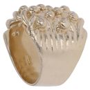 9ct Yellow Gold Four Row Keeper Ring