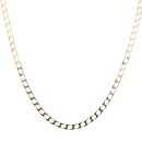 9ct Yellow Gold Square Curb Chain 20"