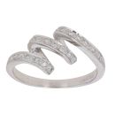 18ct White Gold 0.15ct Diamond Spiral Ring