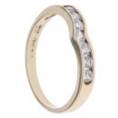 9ct Yellow Gold Cubic Zirconia Wishbone Ring