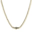14ct Yellow Gold Monaco Curb Classic Plain Lock Chain 20"