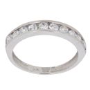 9ct White Gold Cubic Zirconia Half Eternity Ring
