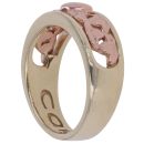 9ct Yellow and Rose Gold Heart Clogau Ring