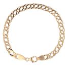 9ct Yellow Gold Double Curb Bracelet 7"